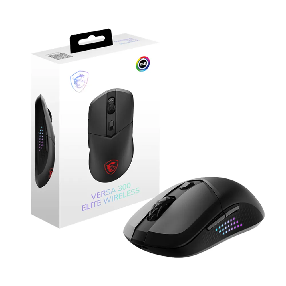 【MSI 微星】VERSA 300 ELITE WIRELESS 無線電競無線滑鼠