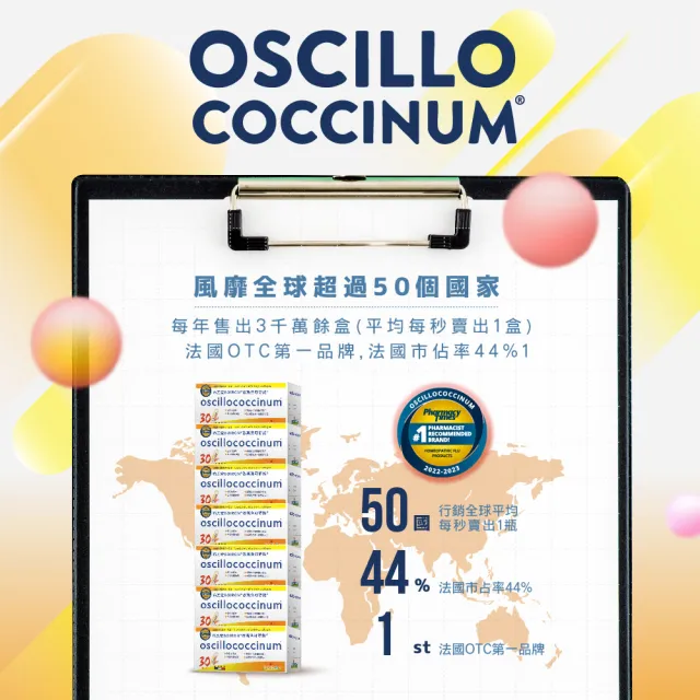 【Boiron 布瓦宏】歐斯洛可舒能Oscillococcinum30管/盒(順勢小糖球)