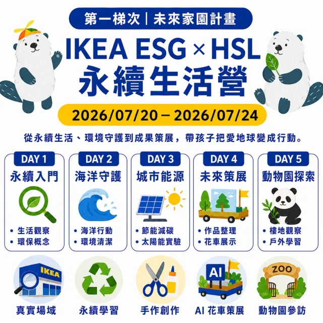 米特製造所|IKEA新店店聯名孩童營隊活動★7/20-7/24未來家園計畫永續生活營(5日活動)