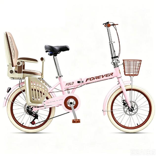 禾日優品 秒折疊親子自行車 腳踏車 單車 公路車 20吋 後置寶寶座椅款 7級變速 前後雙煞 預購15天