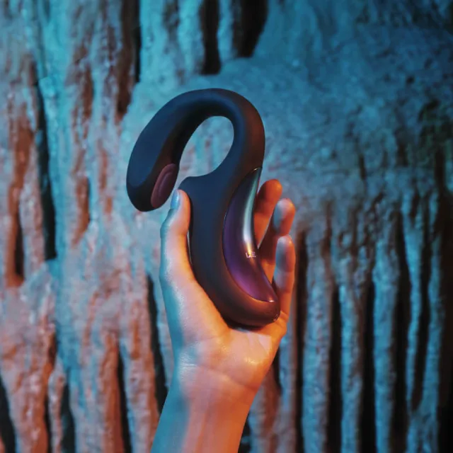 【LELO】ENIGMA™ Double Sonic 智能聲波吸吮+G點按摩器-暴風黑