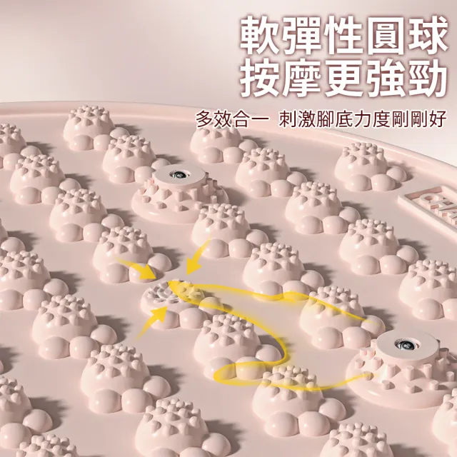 【keep power】橢圓軟矽膠指壓板+止滑墊 / 超慢跑墊 指壓版 足底按摩墊 軟硅膠指壓板(加大版/直徑75cm)