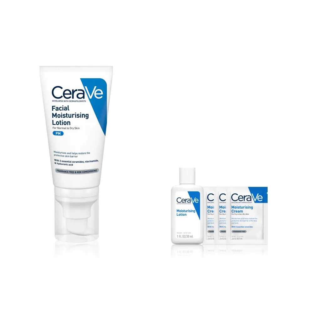 【CeraVe 適樂膚】新客限定 臉部乳液組★全效超級修護乳 52ml(保濕修復)
