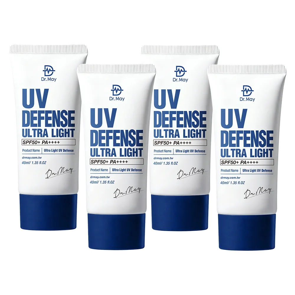 【Dr. May 美博士】專業隔離清爽防曬乳SPF50+ PA++++ 四入組(40ml 美容課程後可用 超越買一送一)