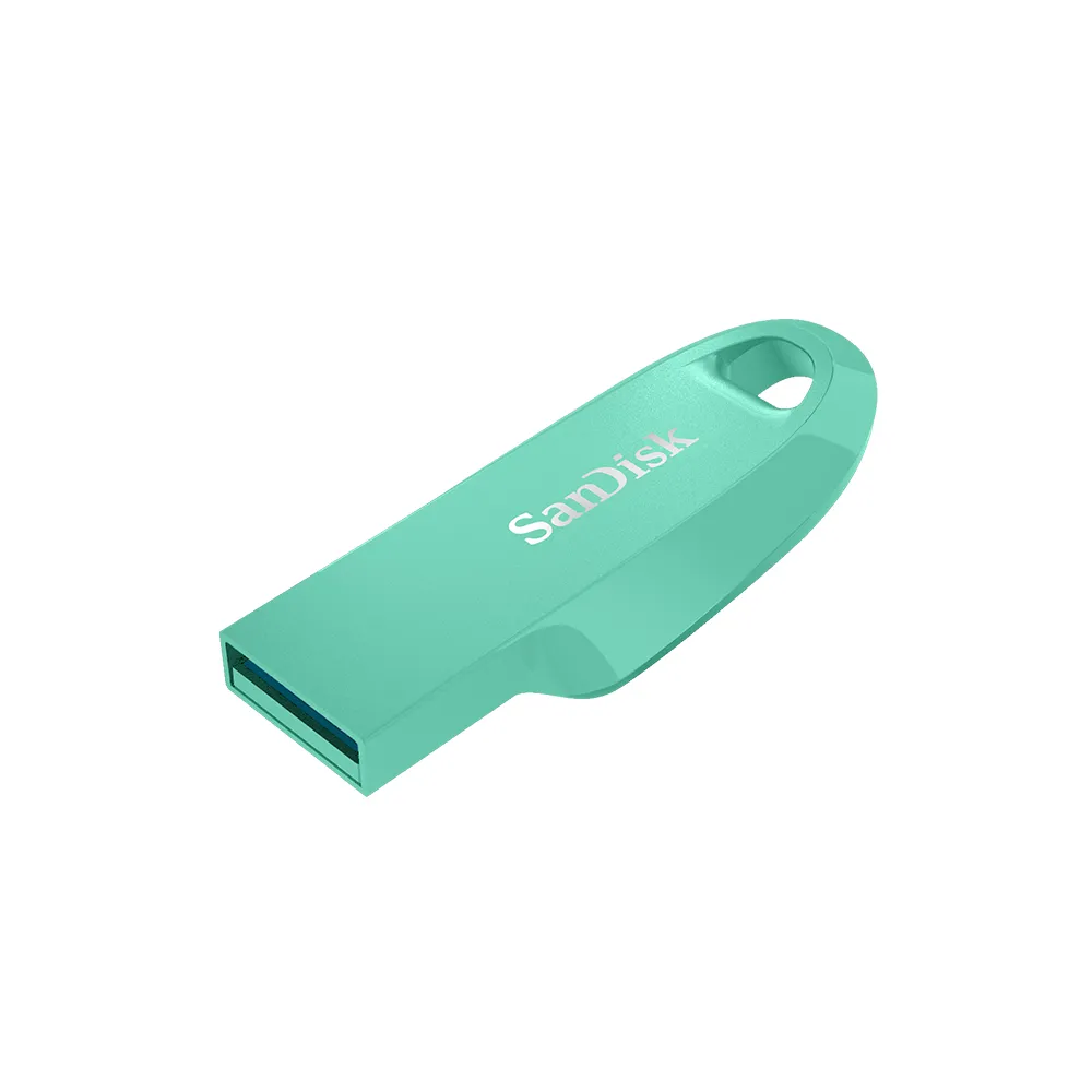 【SanDisk 晟碟】Ultra Curve USB 3.2 隨身碟青蘋果綠 32GB(公司貨)