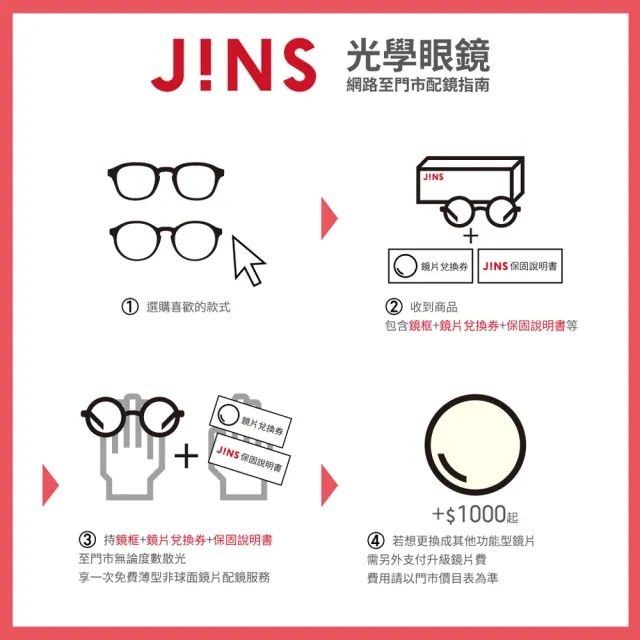【JINS】MOMO獨家潮流光學眼鏡(多款任選)