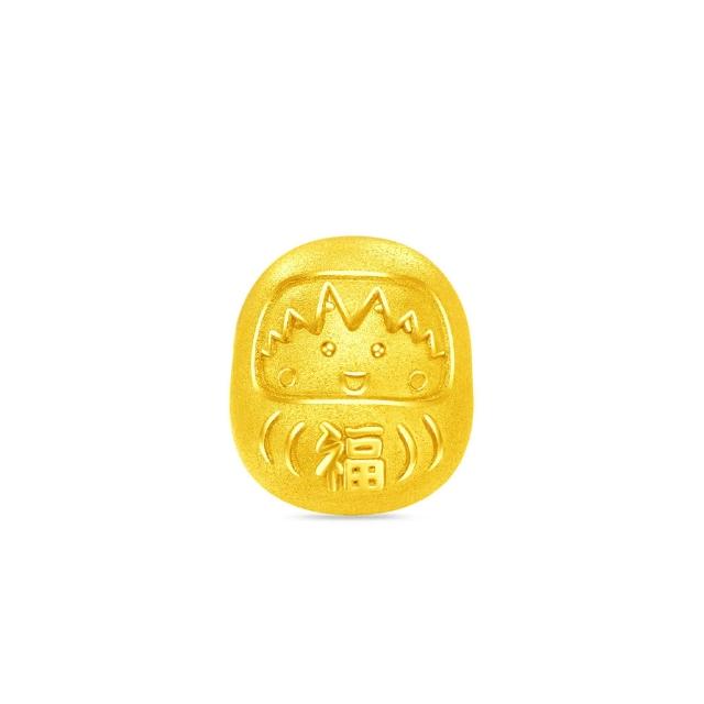 【周大福】櫻桃小丸子聯名款 福運小丸子 達摩造型黃金串珠(夏季新品上市/網路限定款)