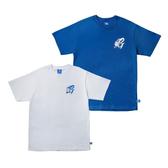 【富邦悍將】悍將 x Skater JOHN 大G LOGO聯名短TEE(藍/白_XS-3XL)