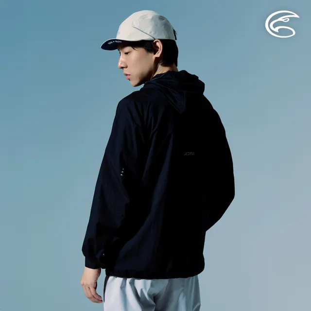 【ADISI】男輕肌感超撥水抗風透氣野跑連帽外套-可自體收納 AJ2611075｜UPF30+ 輕量 彈性 防潑水 跑步外套