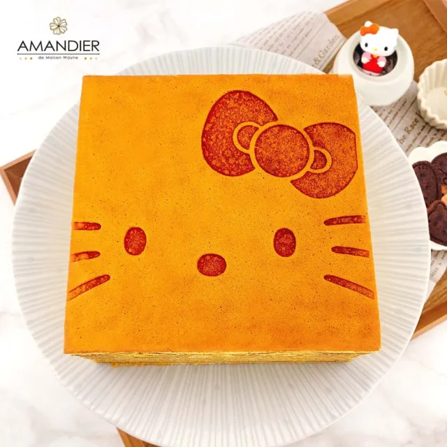 【AMANDIER 雅蒙蒂】千層蛋糕1入-Hello Kitty/布丁狗造型2選1 (500g/入)