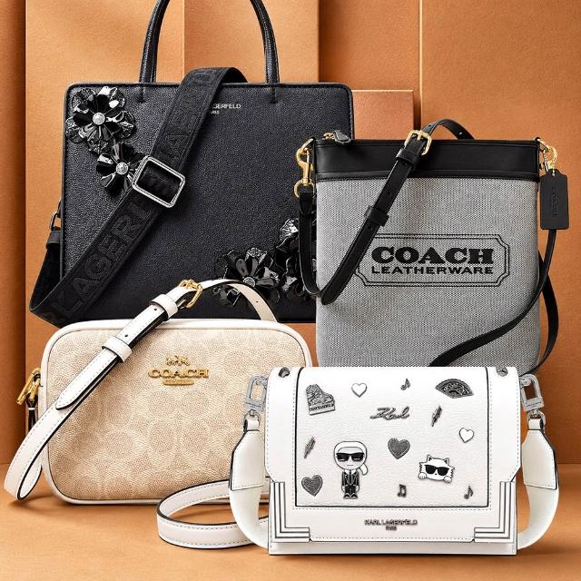 【COACH】x 卡爾KL 經典手提包/斜背包/肩背包/兩用包(多款多色任選)