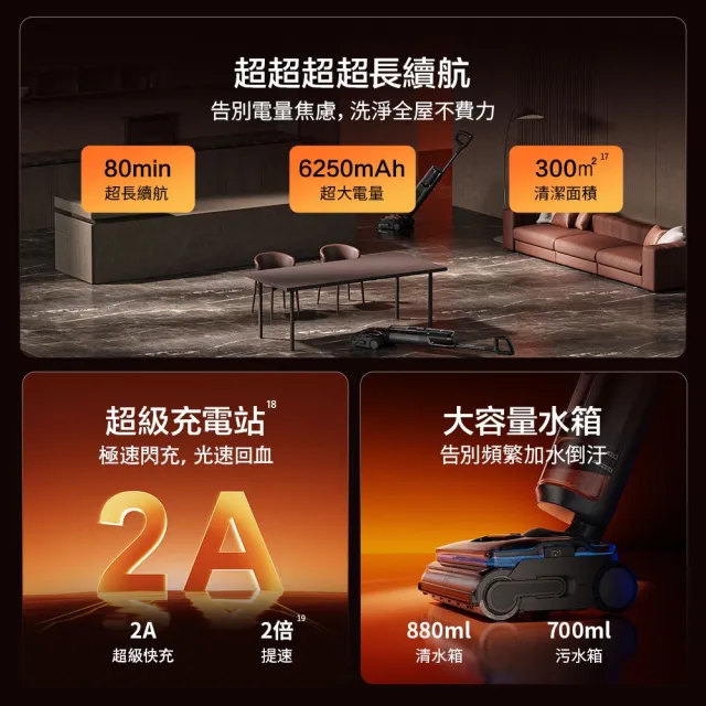 【Tineco 添可】全新 S7 Stretch Steam 蒸氣旗艦洗地機(160度蒸氣硬污清潔/80min長續航/5分鐘速烘)