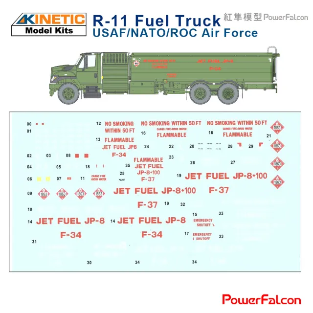 【PowerFalcon】1/48 USAF/NATO/ROC空軍R-11飛機加油卡車(Kinetic 48116)