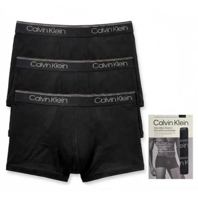 【CALVIN KLEIN】CK男內褲 超細纖維合身短版 低腰男四角內褲 3件組(CK內褲-多款任選)