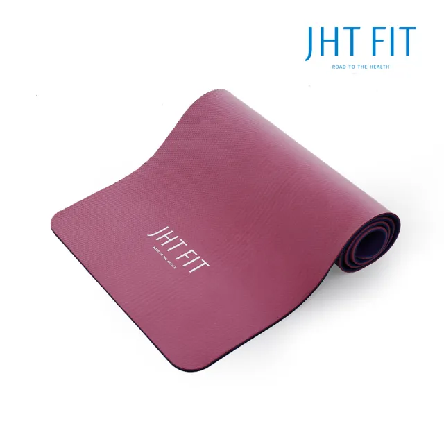【JHT】NBR雙色環保8mm瑜珈墊 K-612(台灣製/附贈收納綁帶/美型雙色)