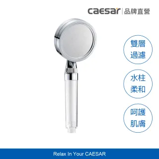【CAESAR 凱撒衛浴】銀色極淨純水蓮蓬頭(過濾蓮蓬頭/PP過濾綿＋亞硫酸鈣除氯)
