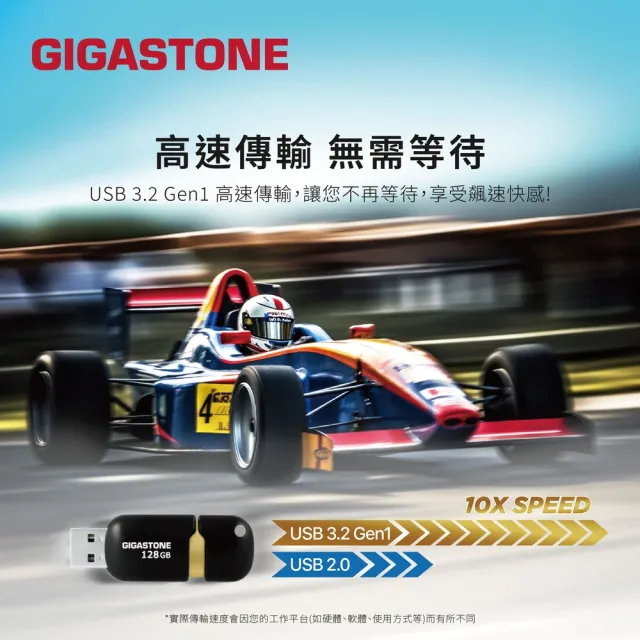 【GIGASTONE 立達】32GB USB3.1/3.2 Gen 1 黑金膠囊隨身碟 U307S(32G 原廠保固五年)