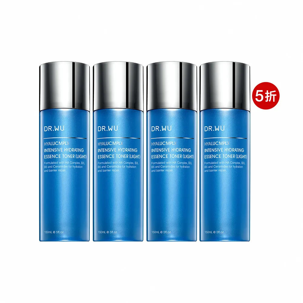 【DR.WU 達爾膚】玻尿酸保濕精華化妝水150ML(清爽型 3入組)