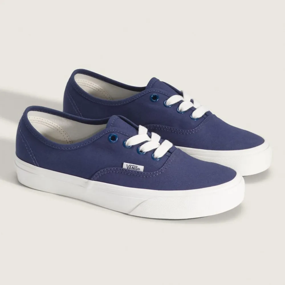 【VANS】官方旗艦 Authentic 藍色滑板鞋 休閒鞋
