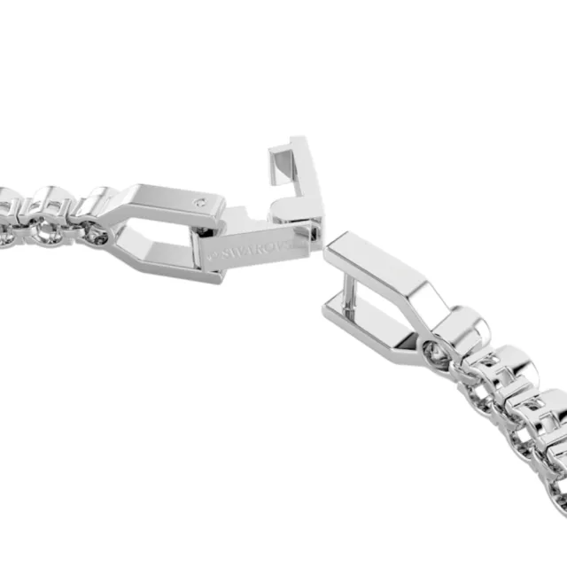 【SWAROVSKI 施華洛世奇】官方直營 Imber Emily Tennis 手鏈 圓形切割 白色 鍍白金色 | 1808960