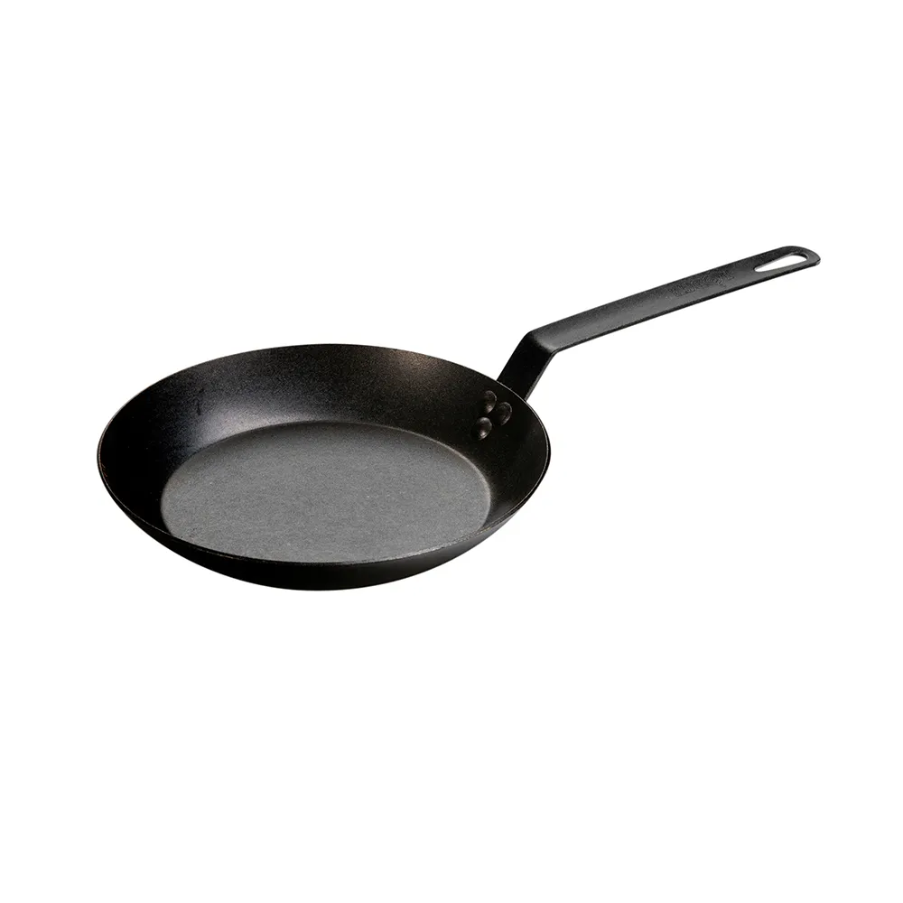 【LODGE】美國製高碳鋼長柄平底煎鍋-26cm (碳鋼平底鍋/平煎鍋/碳鋼鍋/碳鋼鐵鍋/CRS10)