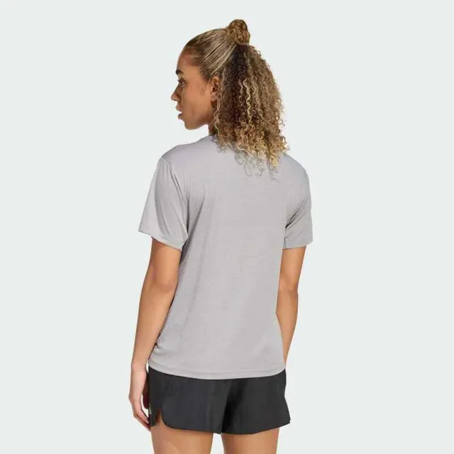 【adidas 愛迪達】運動 休閒 短袖 T恤 女上衣 Run Ess Tee W(KA0227)