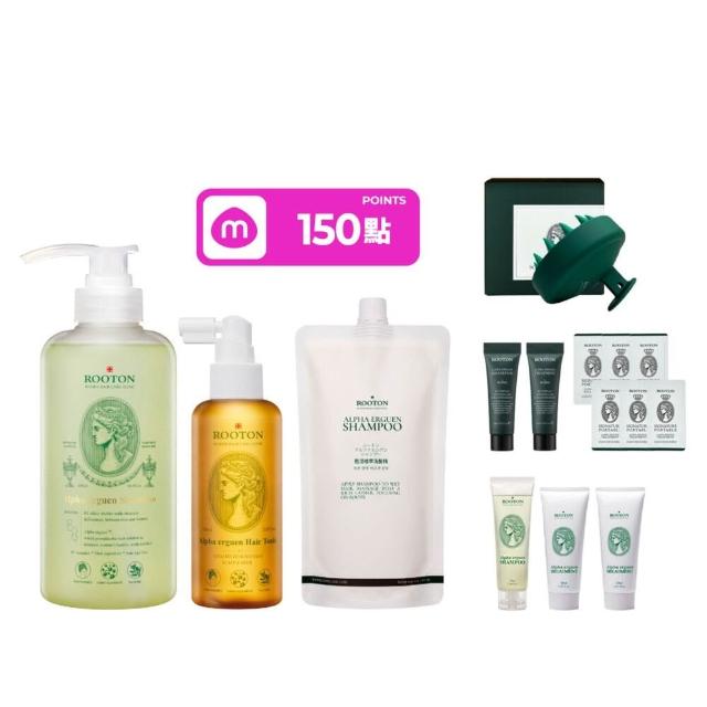 【ROOTON】官方直營 甦活植萃養髮組-洗髮精500ml+洗髮精補充包500ml+養髮液髮根噴霧150ml