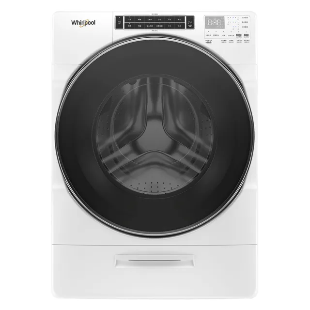 【Whirlpool 惠而浦】58H快配17公斤+16公斤〔桶裝〕瓦斯乾衣機+變頻滾筒蒸氣洗衣機8TWFW8620HW+8TWGD8620HW