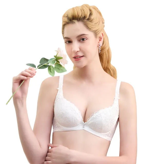 【Swear 思薇爾】撩波巴黎之春系列G-H罩涼感蕾絲集中包覆大罩女內衣(奶油色)