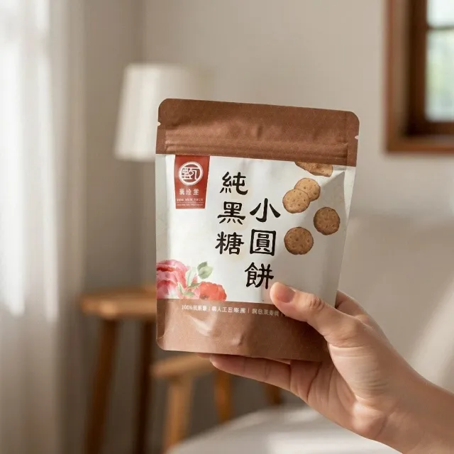 【甄拾堂】加贈_純黑糖小圓餅隨手包_純手工麥芽糖280gx6入組_古早味棒棒糖(台灣製造)