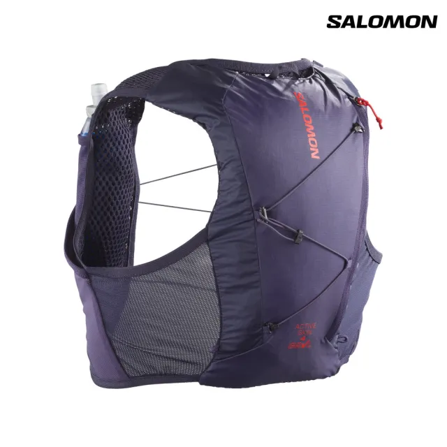 【salomon】ACTIVE SKIN 4 GRVL 水袋背包組 海軍藍