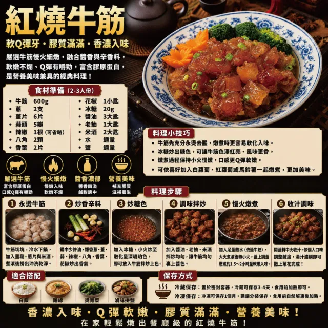 【約克街肉鋪】澳洲牛筋切段2包(500g±10%/包)
