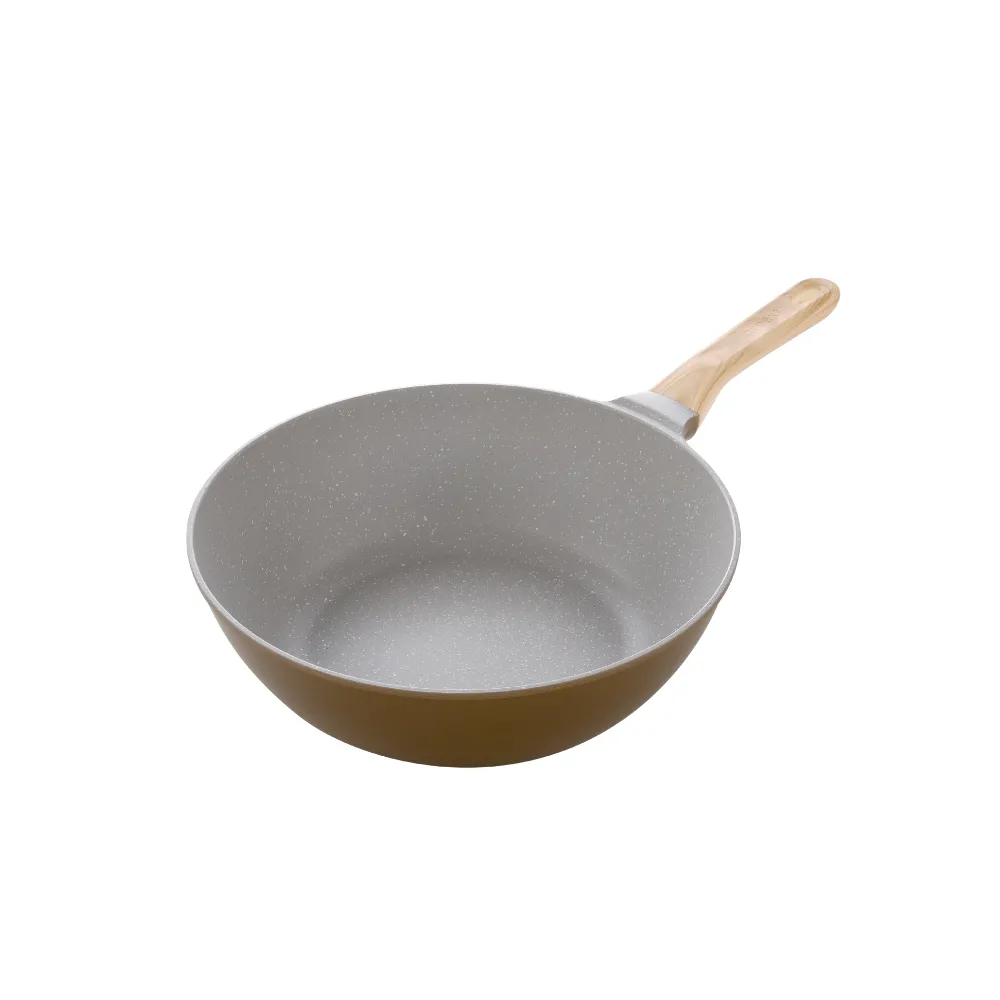 【Arnest】Air iH大理石塗層超輕量深炒鍋_28cm(ih爐可用鍋 深炒鍋 平底鍋 不沾鍋)