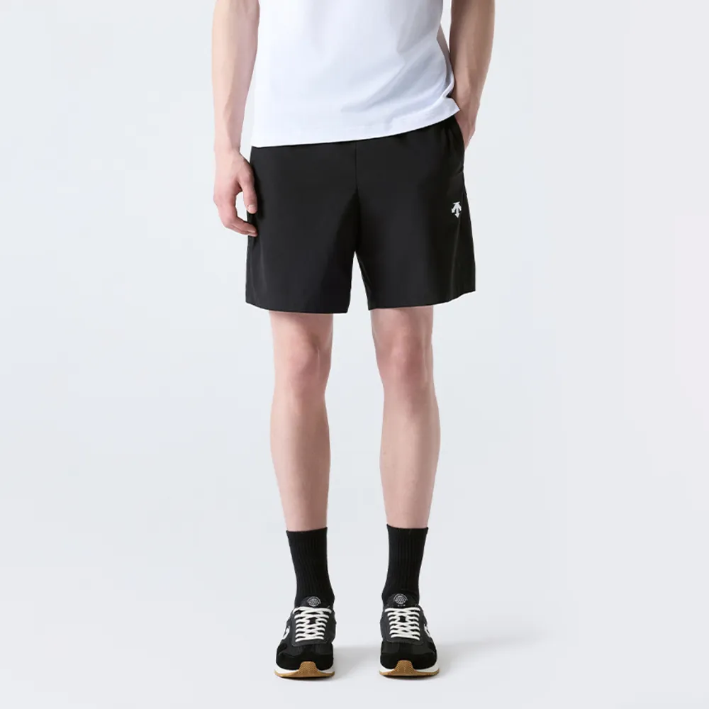 【DESCENTE】短褲 男 女 中性 運動褲 男款 7 吋/女款 6.5 吋 快排  黑 SR123UHP11-BLK0