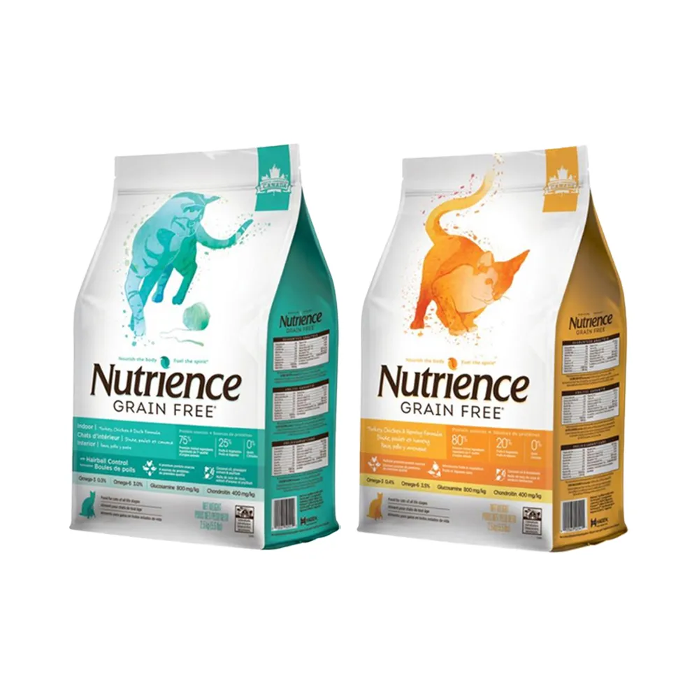 【Nutrience 紐崔斯】無穀養生貓糧2.5KG(火雞肉/雞肉/鯡魚/鴨肉)
