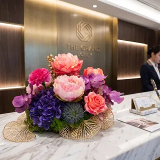 【HUGO DECO 榆果傢飾】富貴雅集牡丹圓桌香氛花禮  免運專人配送限雙北市(開幕/新春/春節/過年/送禮)
