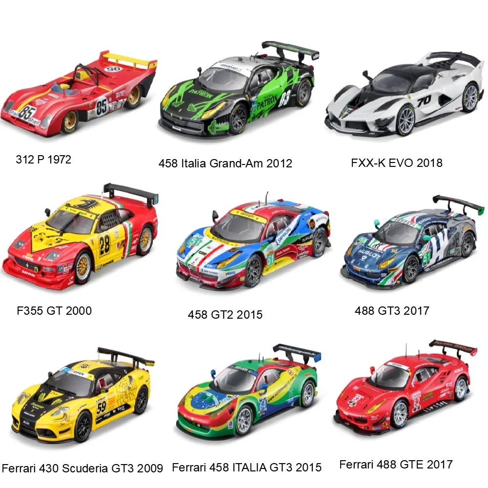 【Ferrari 法拉利】法拉利經典傳奇1:43 模型車9款(久達尼 法拉利 模型車收藏品)