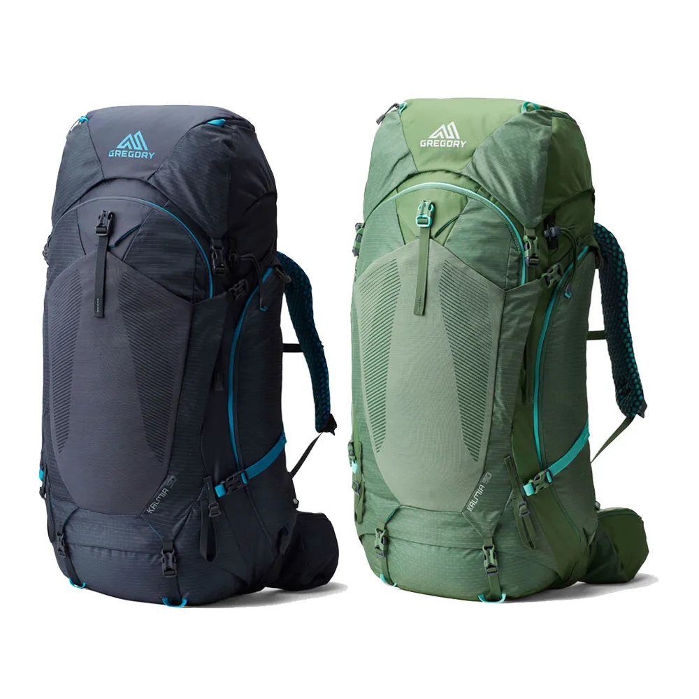 【Gregory官方直營】女 50L KALMIA 登山背包 S/M 夏至藍 欖綠色(附雨罩 負重包 多日包 登山包)