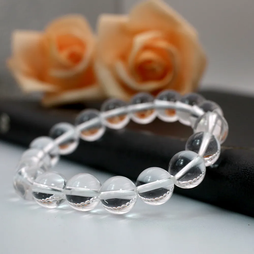【D.S. jewellery 德山珠寶】特價5A級12mm天然白水晶手鍊(交換禮物水晶手鍊CE476特價優惠)