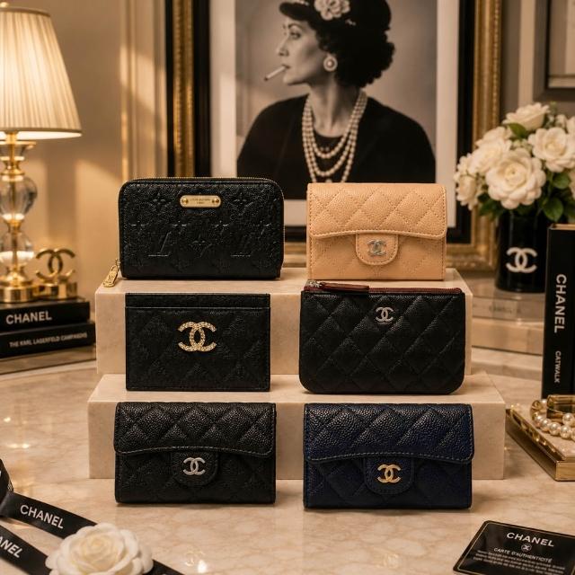 【CHANEL 香奈兒】xLouis Vuitton 路易威登 經典拉鍊扣式零錢包/短夾(款式任選)