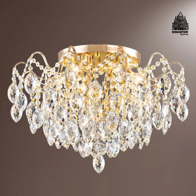 蘿娜奢華金水晶吊燈 65cm B430403(客廳燈/餐吊燈/邊几燈/法式/美式/奢華風/華麗/金色)
