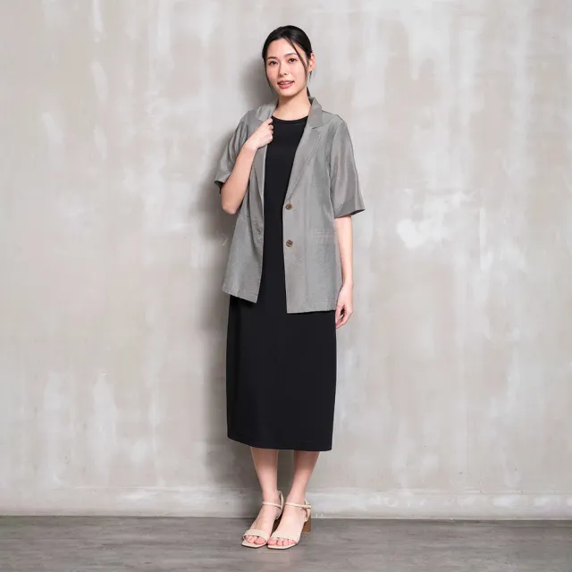 【perng yuh 芃諭名品】時髦律動 側條飾 小包袖 洋裝(2026 SS Collection｜5A春夏新品上市)
