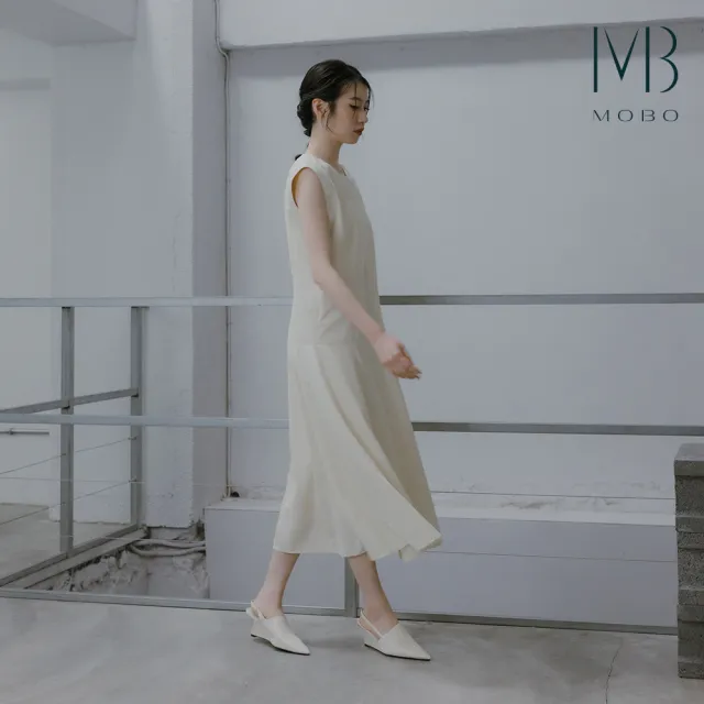 【MO-BO】剪接線收腰長洋裝