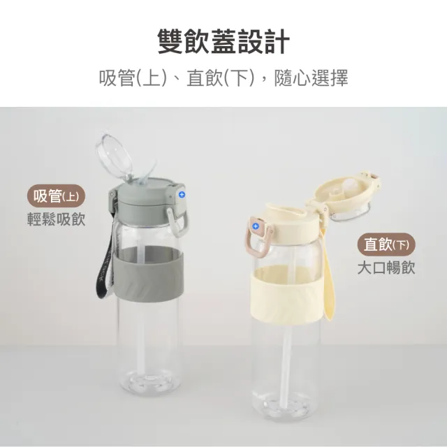 【LocknLock 樂扣樂扣】超值二入組 官方直營 雙飲口彈蓋提帶水壺 1000ml