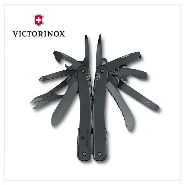 【VICTORINOX 瑞士維氏】Swiss Tool MXBS工具鉗 105mm/24用/黑(3.0226.M3N)