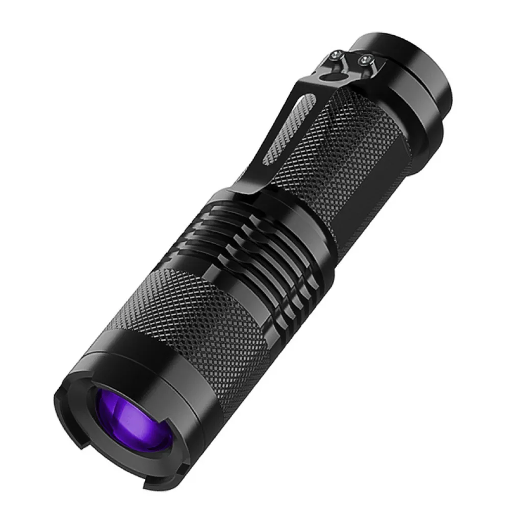 【驗鈔神器】365nm紫外線LED手電筒(驗鈔筆 防偽 螢光劑檢測 紫光燈 UV燈)
