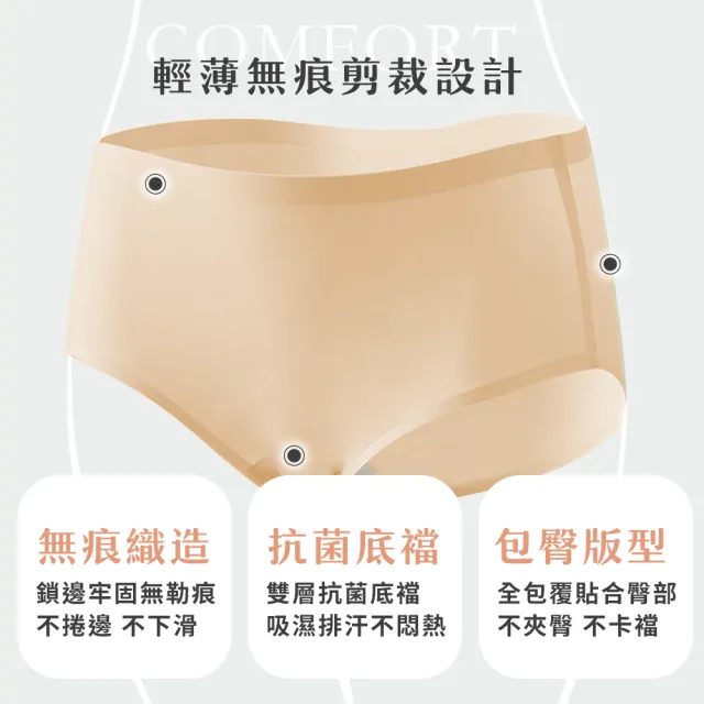 【Chic Chic 琪琪】10件組-無痕輕薄零感抑菌內褲(隱形無痕/加強包覆/防下滑夾臀/女內褲/款式任選)