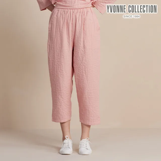 【YVONNE 以旺傢飾】雙層紗九分褲-薔薇粉