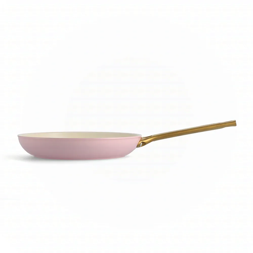 【GreenPan】鑽石陶瓷塗層不沾平煎鍋 PADOVA 24cm 嫩頰粉(不含蓋/不挑爐具/不沾鍋/陶瓷/洗碗機適用)