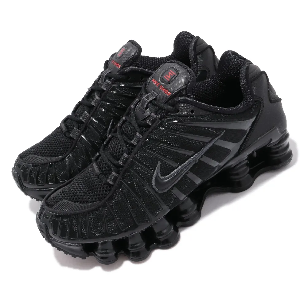 【NIKE 耐吉】Nike 休閒鞋 Wmns Shox TL 黑 全黑 女鞋 男鞋 彈簧鞋 復古 運動鞋(AR3566-002)